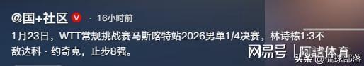 安卓版-WTT常规赛最新结果:国乒3大主力惨败,林诗栋上演先输后赢
